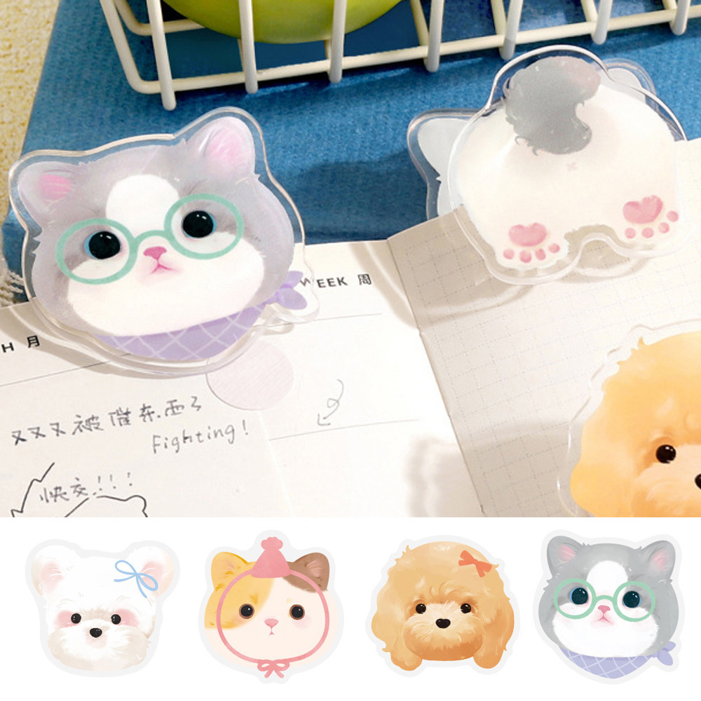 บัญชีมือคลิปถุงปิดผนึกชุดสัตว์อะคริลิน่ารักสองด้าน