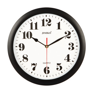 JIMIKO นาฬิกาแขวนผนัง รุ่น 506 B สีขาว กรอบสีดำ