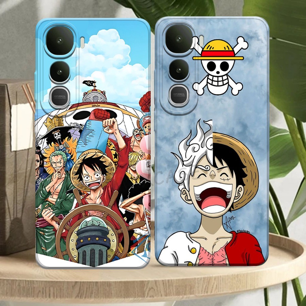 M0P Softcase Hp Vivo Y400 ล่าสุด 2025 Luffy Motif - Hp Case - เคส Hp ปัจจุบัน - กล้องซิลิโคน Hp Prot