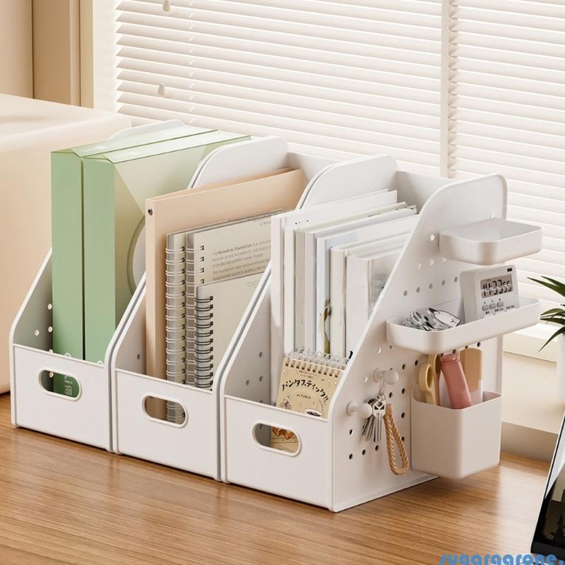 น้ําตาล Pegboard Organiser ตะกร้าพลาสติกก่อสร้างขนาดใหญ่ความจุ Desktop Storage Solution สําหรับห้องค
