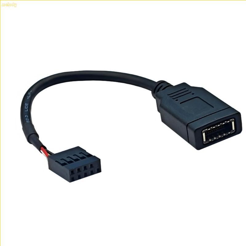 melody* 9Pin To Type E สาย USB USB2 0 9Pin to Type E Header การเชื่อมต่อ Type C ด้านหน้า