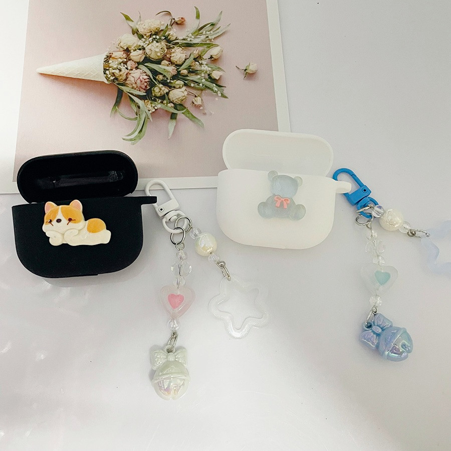 ฝาครอบหูฟังสุนัขน่ารักสําหรับ HONOR Earbuds Open /CHOICE Open/TiinLab /LCHSE2 เคสซิลิโคนกล่องได้ยิน