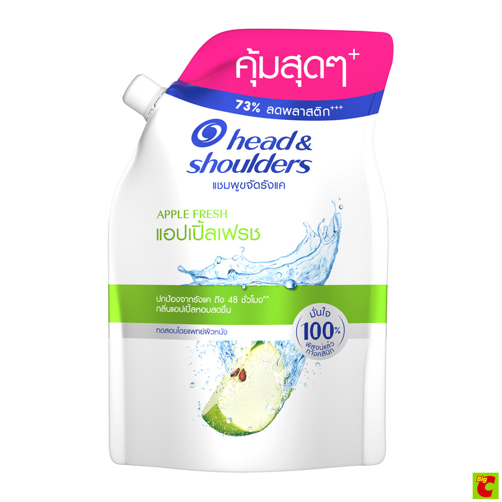 เฮดแอนด์โชว์เดอร์ แชมพูขจัดรังแค สูตรแอปเปิ้ลเฟรช แบบรีฟิล 380 มล.