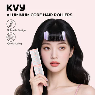 KVY Aluminum Core Hair Rollers 4pcs โรลม้วนผมแกนอะลูมิเนียม 4ชิ้น.