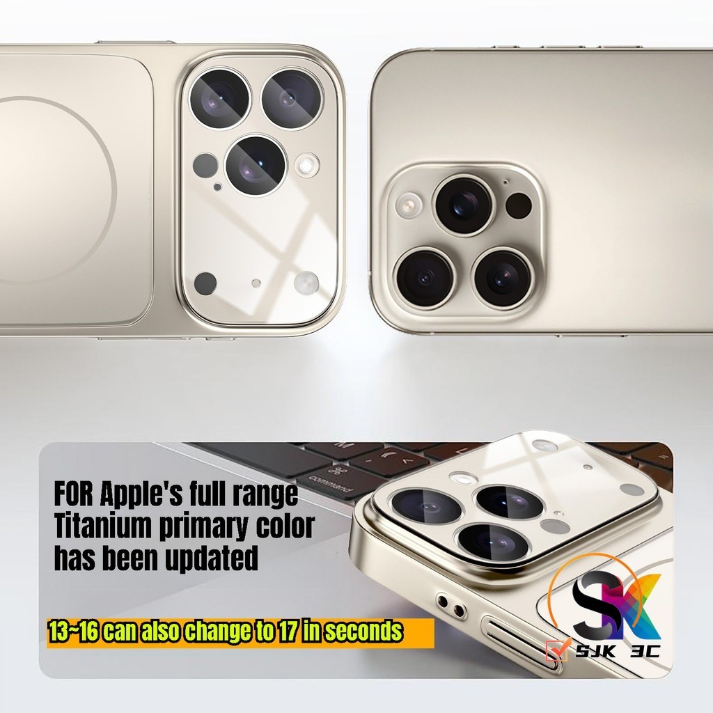 Luxury Matte Texture ทันทีเปลี่ยน 11 ถึง 17Promax เคสโทรศัพท์สําหรับ iPhone 17 16 15 14 13 Pro Max 12Promax เปลี่ยน 17 ProMax ปลอกแม่เหล็กกันกระแทกป้องกันกรณี - รูปที่ 5