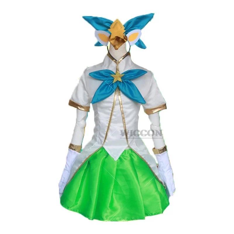 เกม LOL Star Guardian Lulu The Fae Sorceress คอสเพลย์เครื่องแต่งกายวิกผมอะนิเมะ Magic สาวด้านบนกระโป