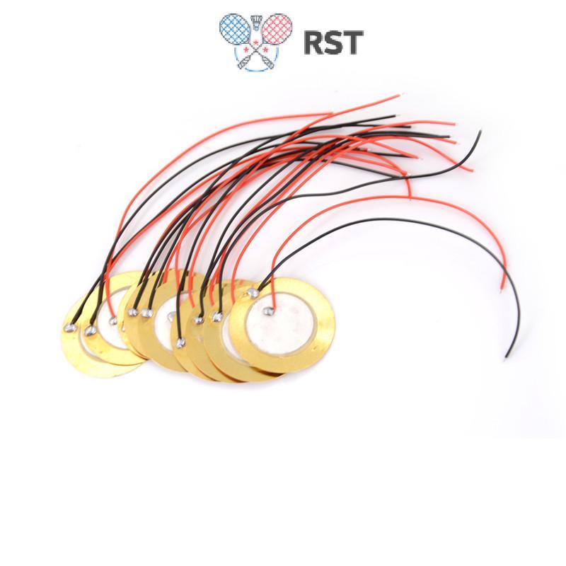RunSabailTWO 10PCS 27 มม.Sounder Sensor Trigger Drum Disc + ลวดทองแดง Piezo องค์ประกอบ Nice