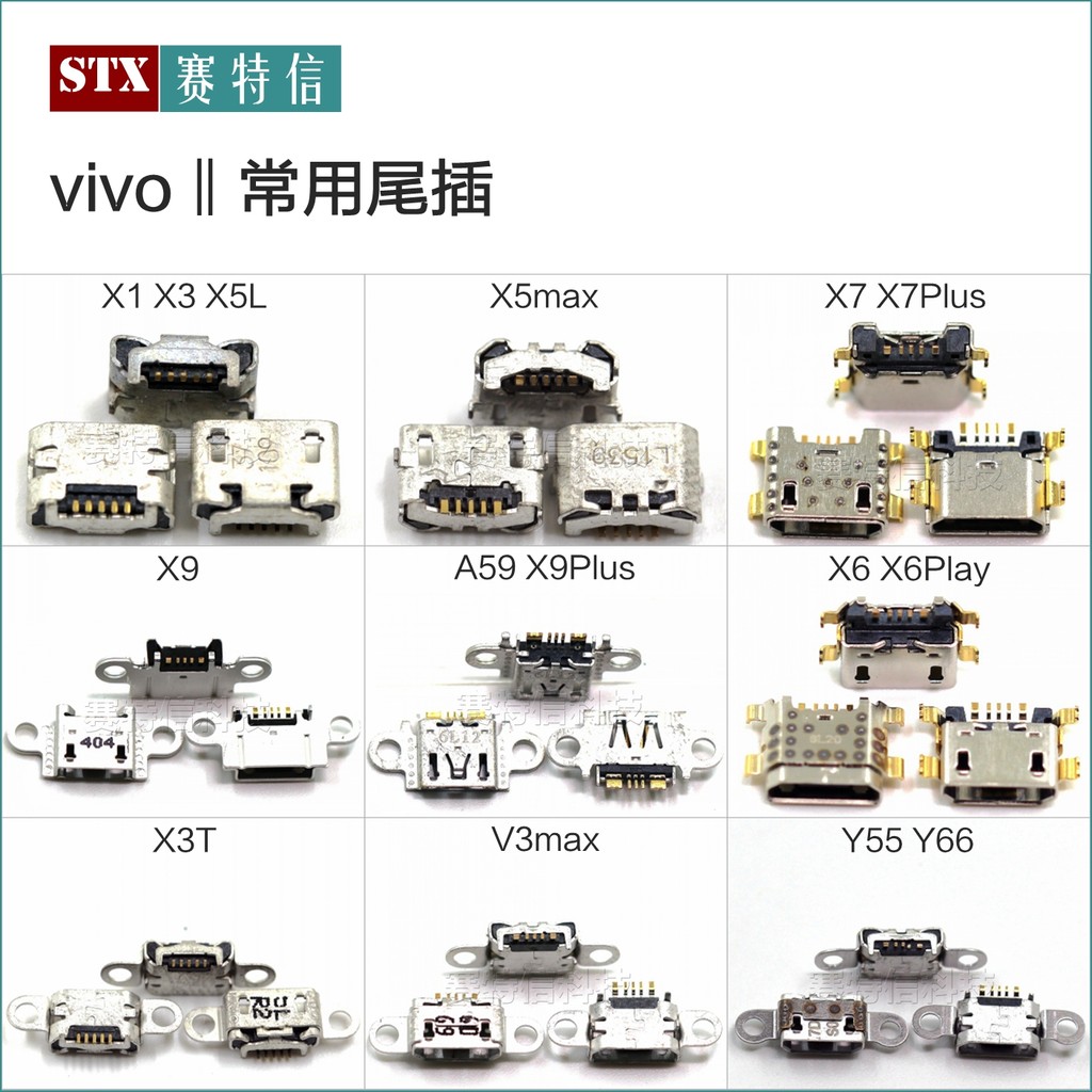 เหมาะสําหรับ vivo x7x9x20x21 x5L ปลั๊กหาง x6plus y66y67y75 85 อินเทอร์เฟซการชาร์จ v3max