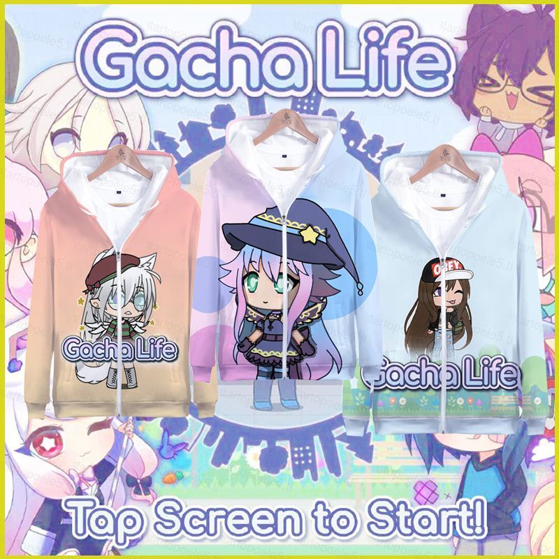 เสื้อกั๊กฮูดี้ Gacha Life เครื่องแต่งกายสำหรับคอสเพลย์ แบบลำลอง สไตล์ฮาร์วีน