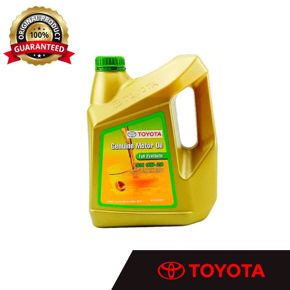 TOYOTA 0W20 ENGINE OIL 4LITER (สังเคราะห์เต็มที่)