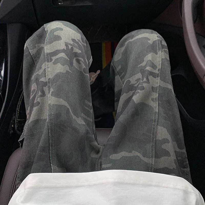 Cleanfit Camouflage Overalls สำหรับผู้ชายในฤดูร้อน มีสไตล์เรโทรแบบอเมริกัน และทรง.slim fit - รูปที่ 2