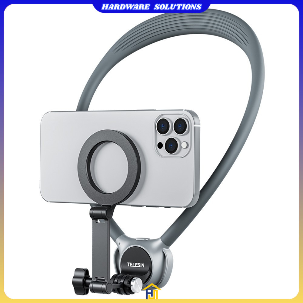 TELESIN ที่วางคอสําหรับกล้อง HP พร้อมที่วางโทรศัพท์แบบแม่เหล็ก - P2-HNB-02-GY
