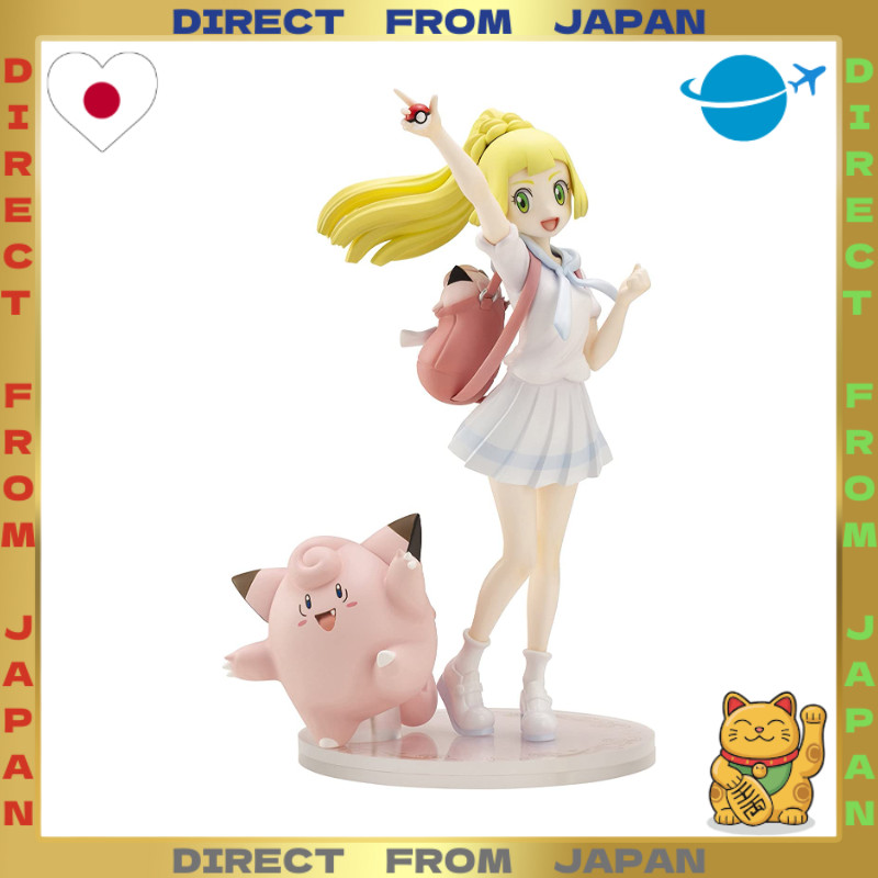 Reorder: Pokémon Center Original Figure Lillie Cheer Up & Clefairy【Genuine product DIRECT FROM JAPAN