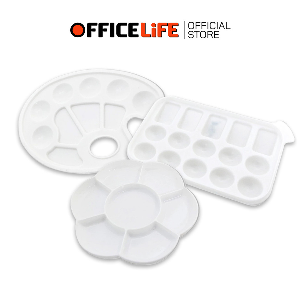 I-Paint (ไอเพ้นท์) จานสี จานผสมสี ถาดสี พลาสติก มีให้เลือก 3 ขนาด (1 ชิ้น )