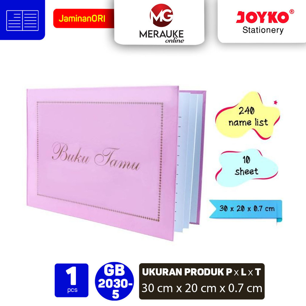 Joyko GB-2030-5 หนังสือเยี่ยมรายการเชิญสีชมพู