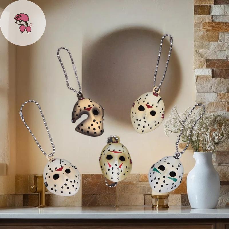 GRL พวงกุญแจหนังสยองขวัญ Jason Hockey Mask พวงกุญแจกระเป๋า Charm สําหรับเด็กเครื่องประดับฮาโลวีนของข