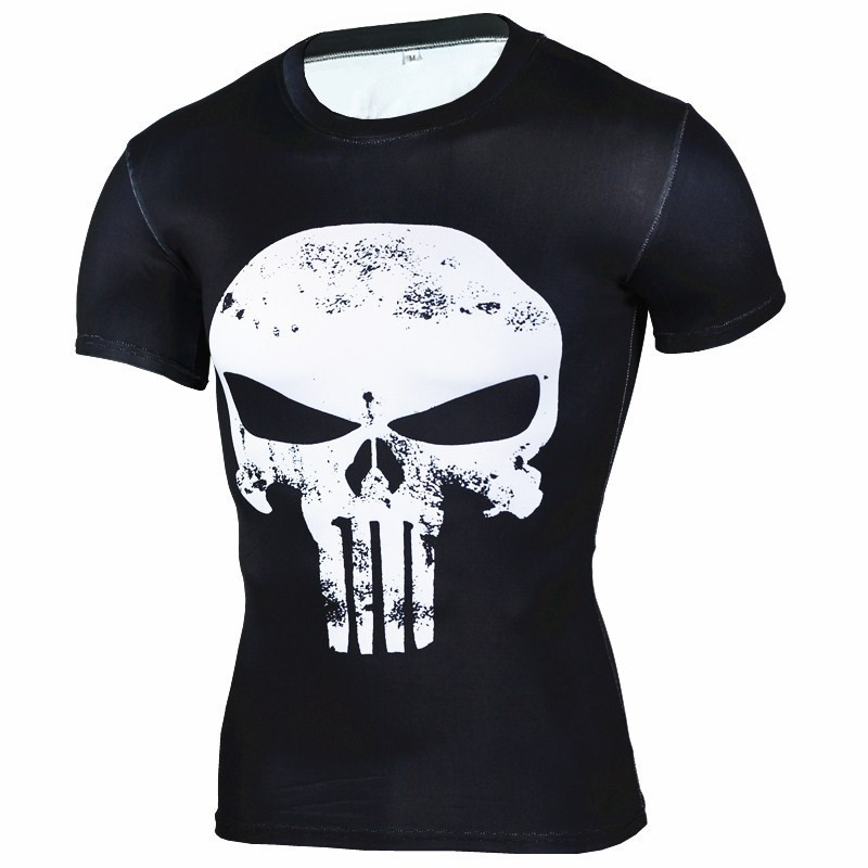 2016 เสื้อยืดแขนสั้นผู้ชาย Punisher สไตล์ใหม่ Plus Size T-Shirt Series 2025.12.04