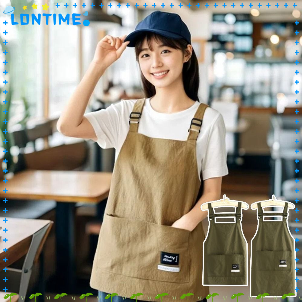 LONTIME ผ้ากันเปื้อนทําอาหาร, ผ้ากันเปื้อนตัดผมกันน้ําระบายอากาศได้, 2 ขนาดมืออาชีพขนาดใหญ่กระเป๋าเสื้อผ้าทํางานเครื่องมือร้านทําผม
