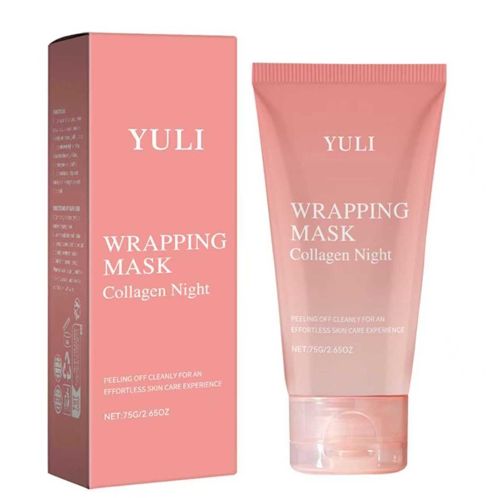YULI มาส์กห่อกลางคืนคอลลาเจน มาส์กหน้าคอลลาเจนข้ามคืน Easy Peel Off Facial Mask Skin Care night mask