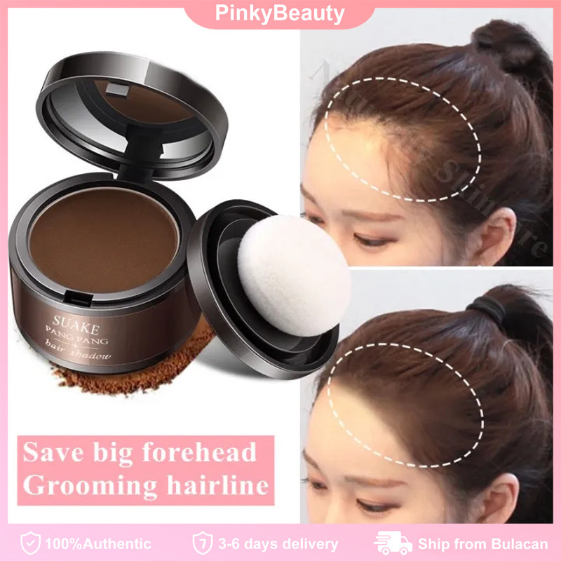 SUAKE ผงเงาผม Quick คอนซีลเลอร์ Hairline สีดํา/สีน้ําตาลเข้มกันน้ํา Hair Shadow Hair Line ดัดแปลงผงใ