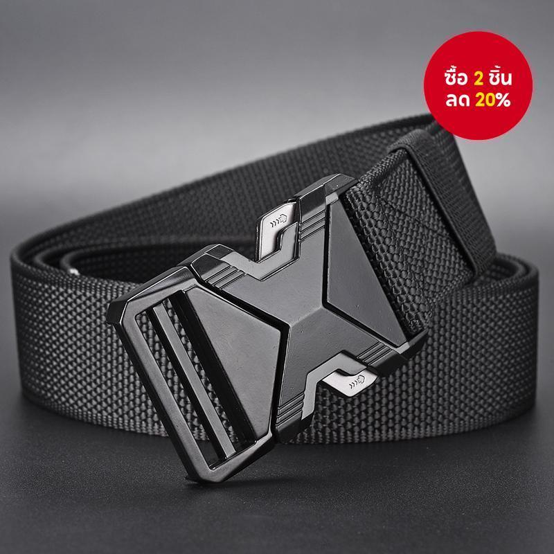 เข็มขัดกีฬายุทธวิธีสําหรับผู้ชาย - ไฟเบอร์เสริมสูงและหัวเข็มขัด พีวีซี สําหรับเดินป่าปีนเขากลางแจ้ง