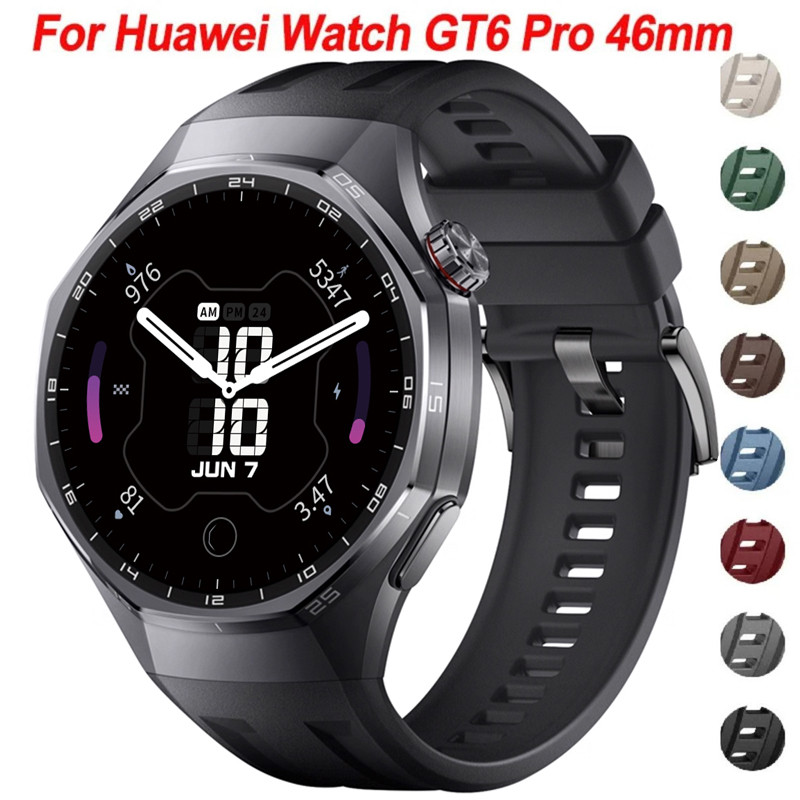 สายซิลิโคนสําหรับนาฬิกา Huawei GT6 Pro 46 มม.Quick Release Sports Band สร้อยข้อมือ correa สําหรับ Huawei GT6 46 มม.อุปกรณ์เสริมเข็มขัดผู้ชาย