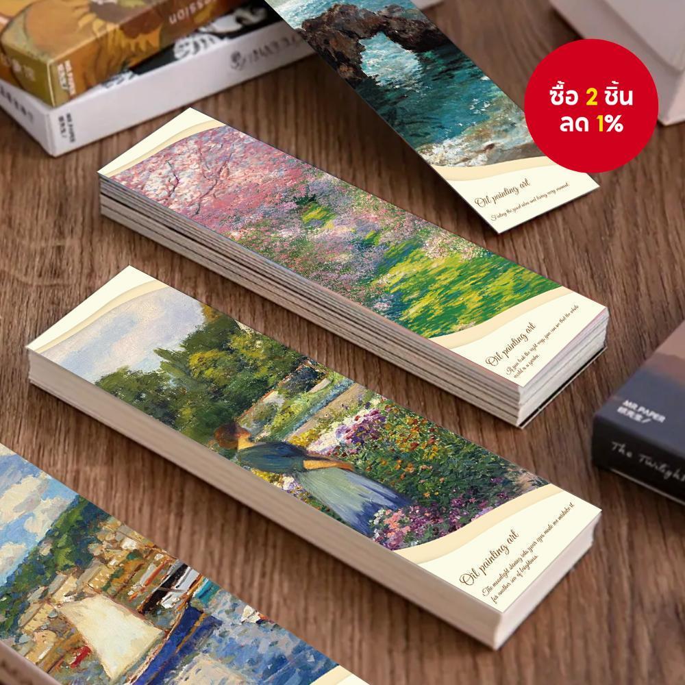 1 แพ็ค/30 ชิ้น Oil Painting Bookma rk, ที่คั่นหนังสืออเนกประสงค์ paper re ading