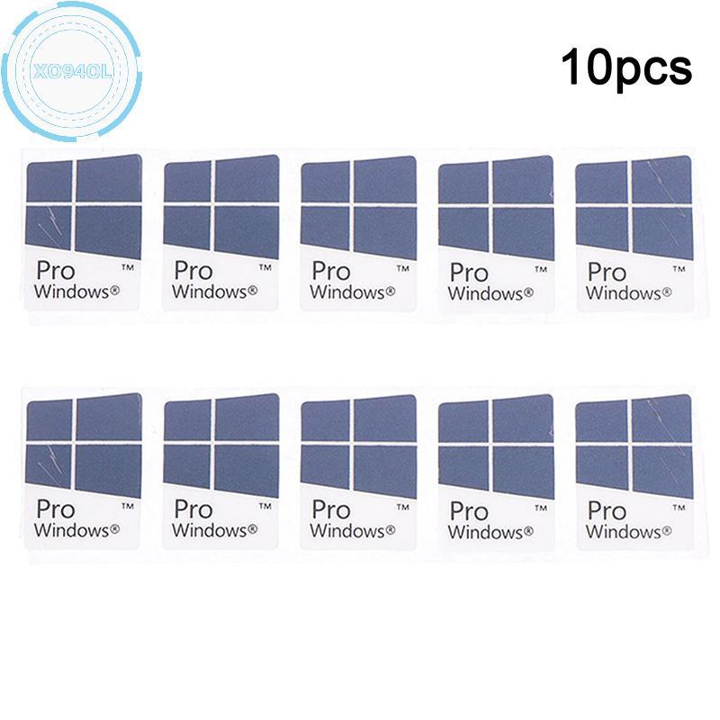 Xo94ol 10 ชิ้นโน้ตบุ๊คสีฟ้าคอมพิวเตอร์เดสก์ท็อป Windows10 สติกเกอร์ WIN10 PRO Label TH
