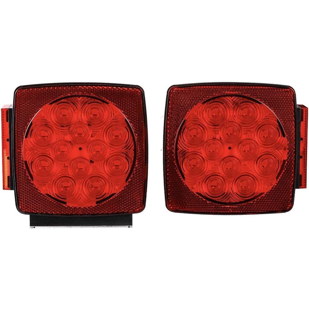 CZC AUTO 12V LED Submersible Left and Right Trailer Lights Stop Tail Turn Signal Lights for Under 80
