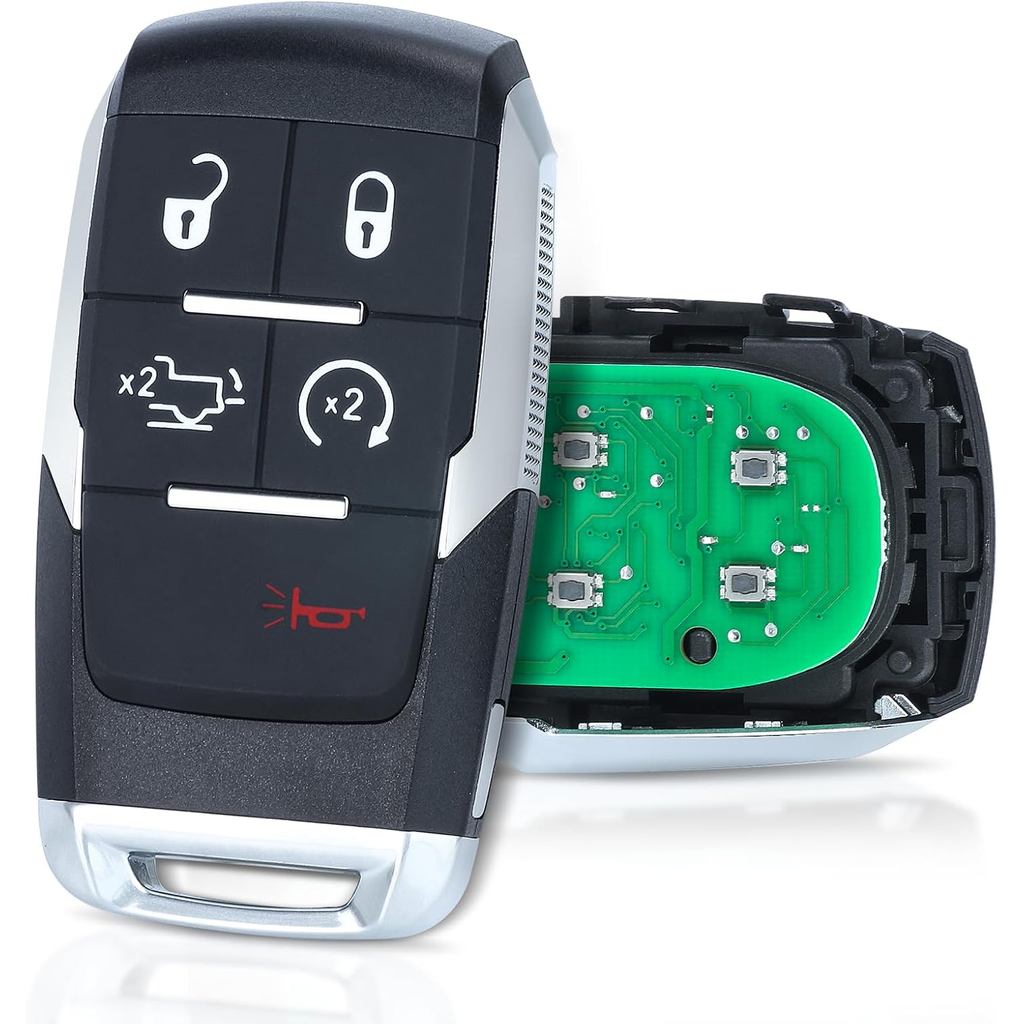 Key Fob Replacement for Ram 2500 3500 4500 5500 2019 2020 2021 2022 5 Buttons 433Mhz 4A Chip Keyless