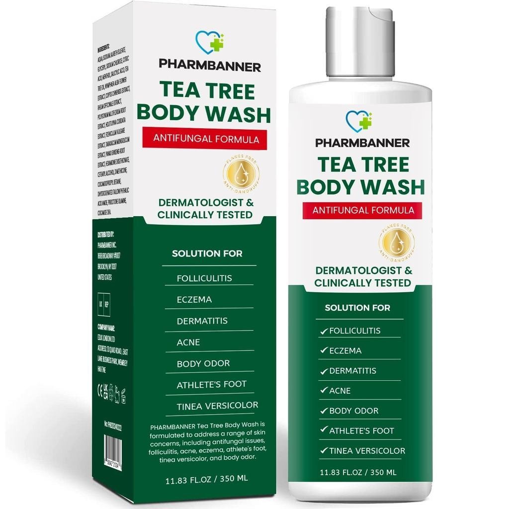 Tea Tree Antiเชื้อราBody Wash – ปลอบประโลมอักเสบ, สิว, Jock Itch, Athletess Foot, กลาก,เกลื้อน Versi