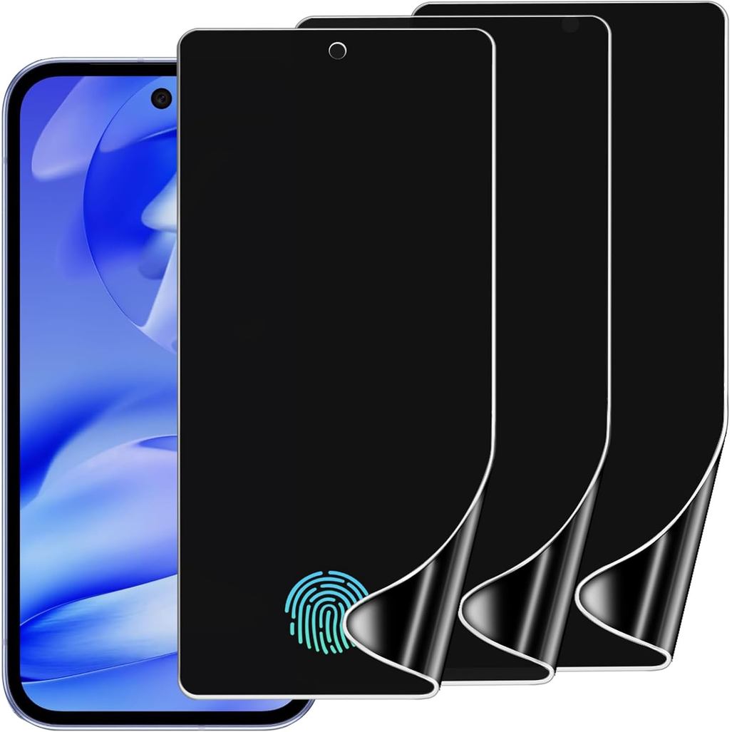 3 Pack Privacy Screen Protector for Google Pixel 9A 6.3", Ultra-Thin Anti-Spy Soft TPU Hydrogel Prot