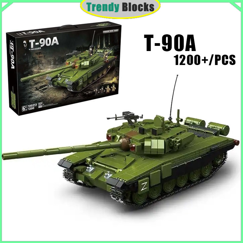 100313,ที-90รถถังหลัก,รถถังอาคารบล็อกรถถังรุ่นของเล่นของขวัญสําหรับเด็กผู้ชาย