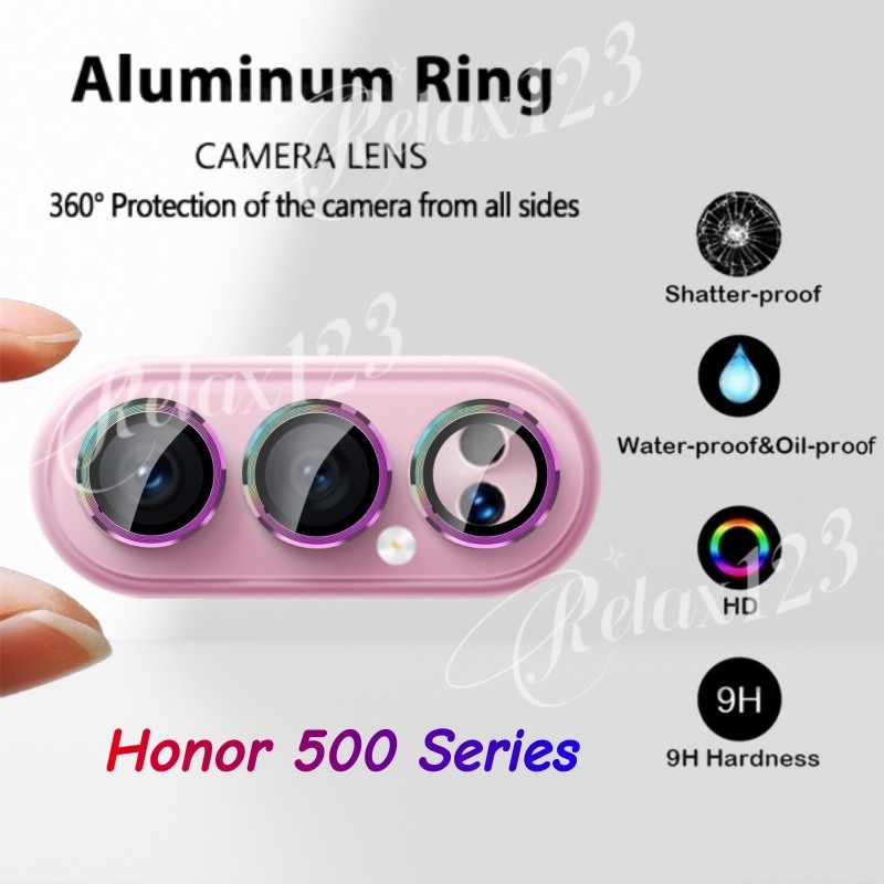 สําหรับ 500 Pro 5G 2025 โทรศัพท์เลนส์ฟิล์มสําหรับ HONOR 500 500Lite 500Pro Honor 500 Lite Honor 500 Pro 5G 2025 กล้องด้านหลังเลนส์ป้องกันแหวนกระจกนิรภัยโลหะกรณีฝาครอบ