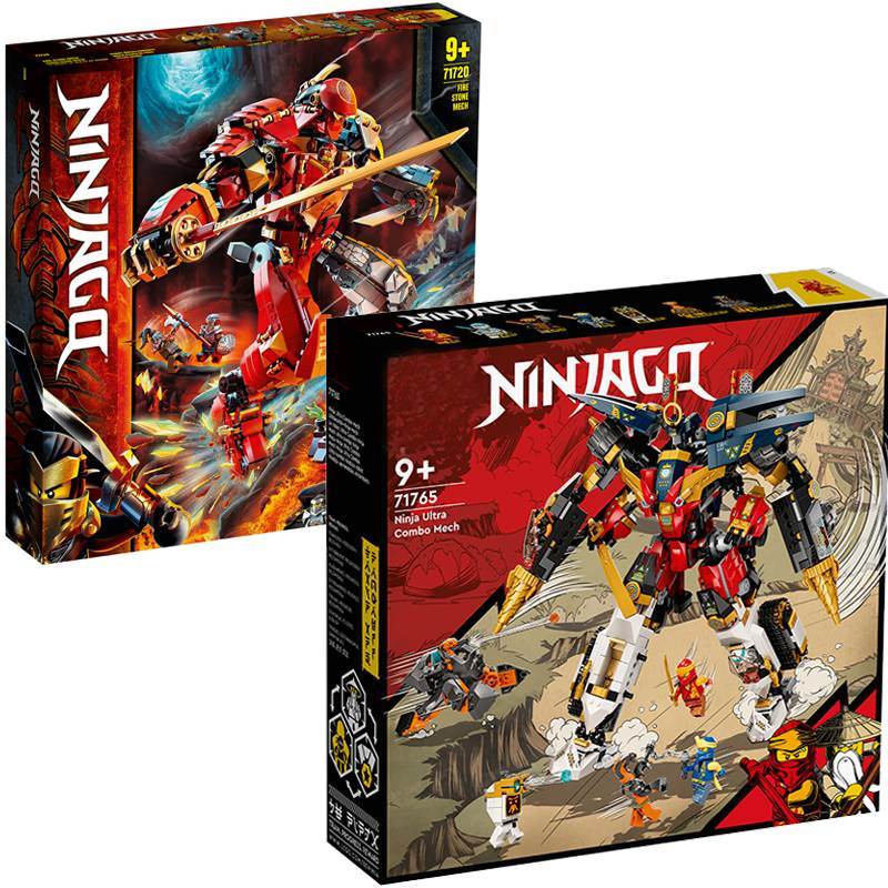 เลโก้ Phantom Ninja 71765 Super Combine Mecha 71720 Flame Earth Mecha Assembly บล็อกอาคารทางปัญญาจีน