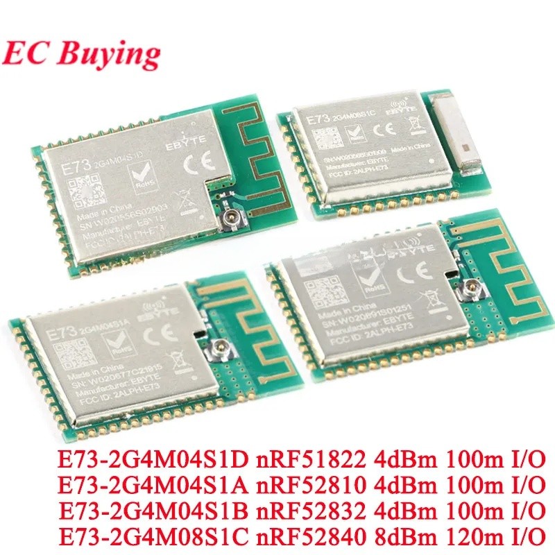 1 PC E73-2G4M04S1A E73-2G4M04S1B E73-2G4M04S1D NRF52810 NRF52832 NRF51822 BLE 4.2 5.0 IO โมดูลไร้สาย