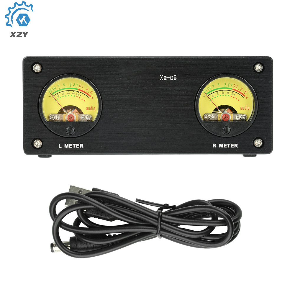 DC 5V Xz-U6 เครื่องวัดระดับสัญญาณ VU เครื่องวัดระดับสัญญาณเสียง VU Meter 3.5 มม./ขั้วต่อ RCA