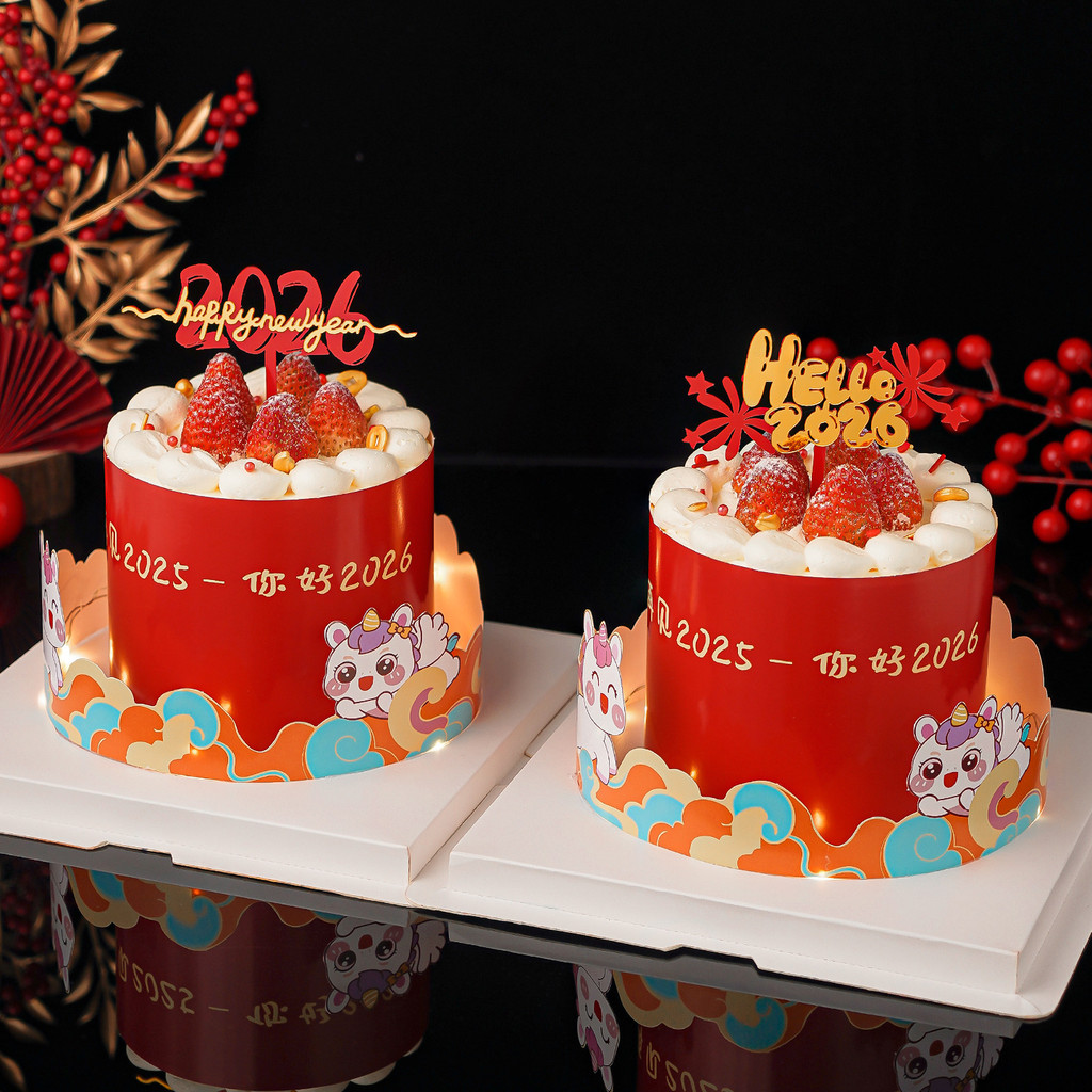 2026 ตกแต่งขอบเค้กปีใหม่ - ลาก่อน 2025 สวัสดี 2026 อะคริลิม้า ท็อปเปอร์ สําหรับงานเลี้ยงตรุษจีนเทศกาลฤดูใบไม้ผลิตกแต่งโต๊ะขนม - รูปที่ 2