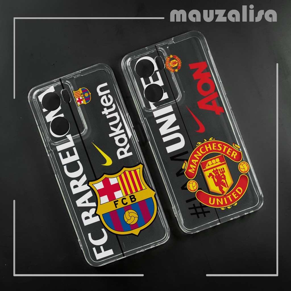 Softcase Oppo A77s / A57 2022 Football Club Motif - Barca Casing - Clear Case Mu