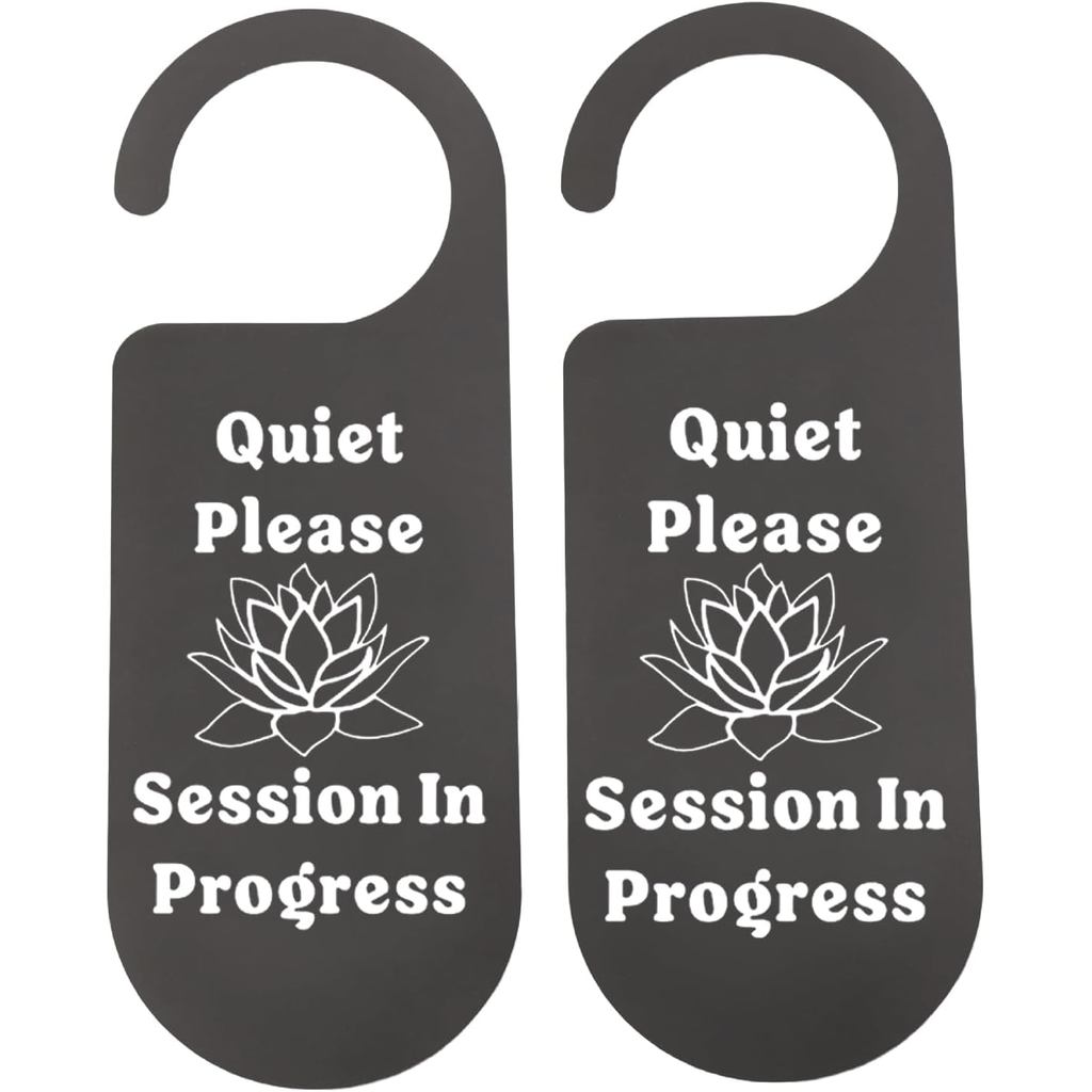 CENWA 2 ชิ้น Do Not Disturb Door Hanger Sign Quiet Please Session In Progress Sign for Office Home (
