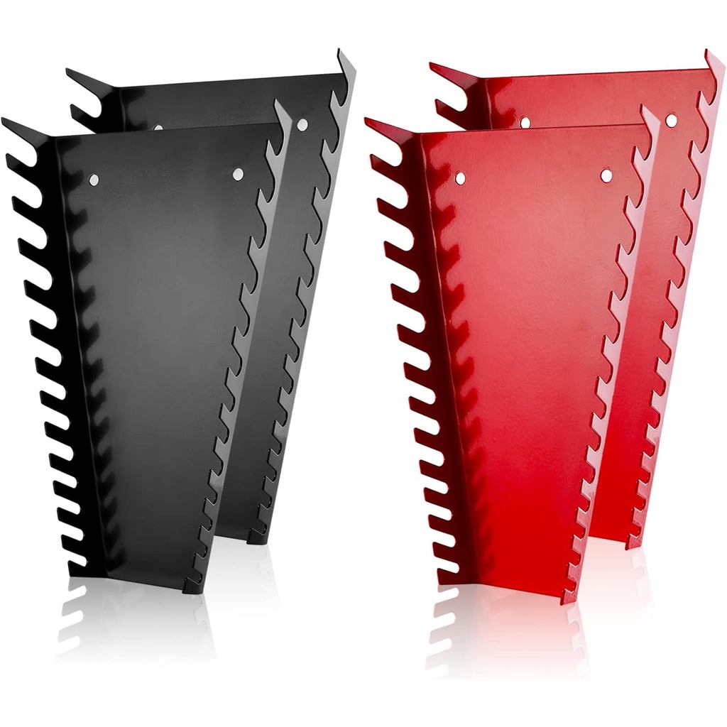 ALOANES 52-Slot ประแจโลหะ, Heavy Duty ประแจถาดสําหรับกล่องเครื่องมือ, Fit SAE & Metric ประแจเก็บ, 4 