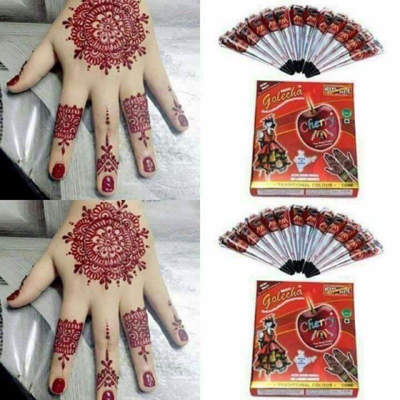 BOX Golecha Cherry Henna Kon Golecha Cherry/Merah Hal Inai