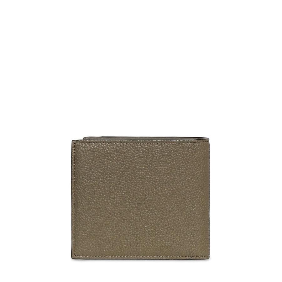 กระเป๋าสตางค์ผู้ชายแบบสั้น สีเขียวทหาร จากคอลเล็กชัน Loewe Anagram