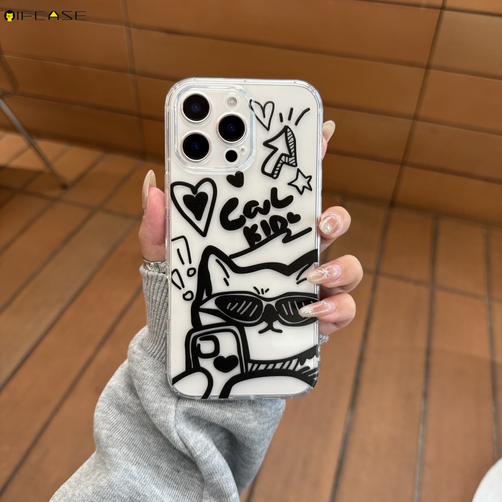 สําหรับRealme Q5 Q3 Q2 Pro Q5i Q3i 5G Q2i Q P3X P3 Pro P1 Neo7xเคสโทรศัพท์ตลกสีดําแว่นตากันแดดสุนัขแ