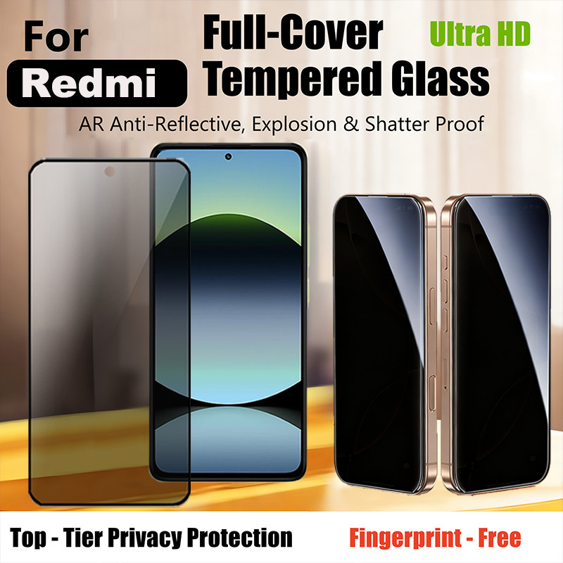 อัปเกรด 9H เต็มความเป็นส่วนตัว กระจกนิรภัย ป้องกันแอบมอง สำหรับ Redmi Note 14 14s 13 12 12s 11 11s 1