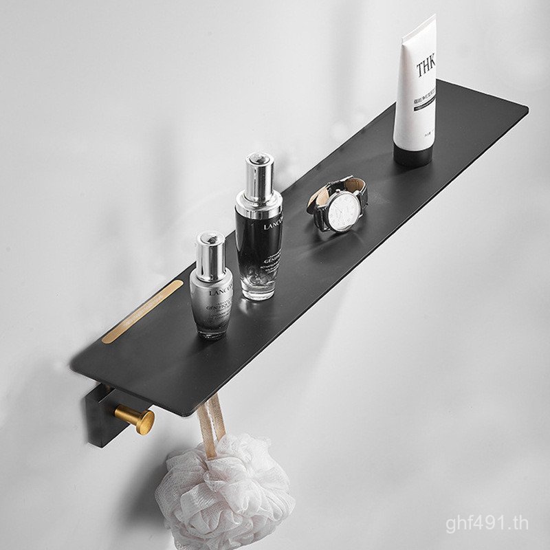 T ถาดผ้าเช็ดตัวเสื้อผ้า Hook เครื่องสําอางห้องน้ําตารางติดผนังตารางห้องน้ําอะคริลิค 7I9A