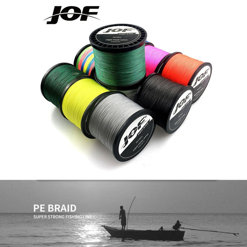 X4 X8 X9 X12 1000m 500m 100m JOF สายตกปลา PE สายถัก 4 เส้น ยาว 1000 เมตร แรงม้าสูง PE4 PE8 PE9 สายกา