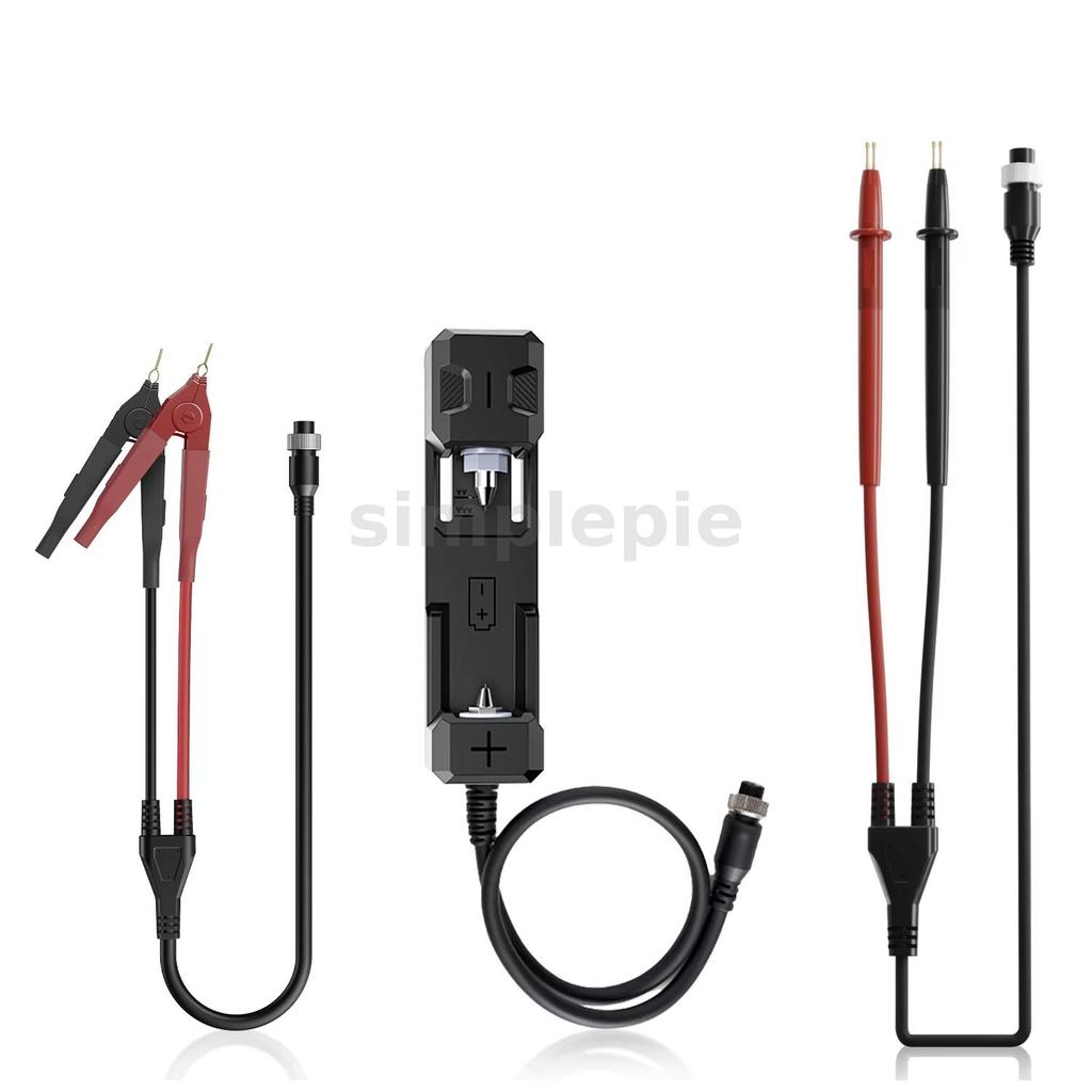 HRM-10 แบตเตอรี่เครื่องวัดความต้านทานภายใน Kelvin คลิปแบตเตอรี่ Probe ปากกาตัวเชื่อมต่อวงกลมอุปกรณ์เสริม