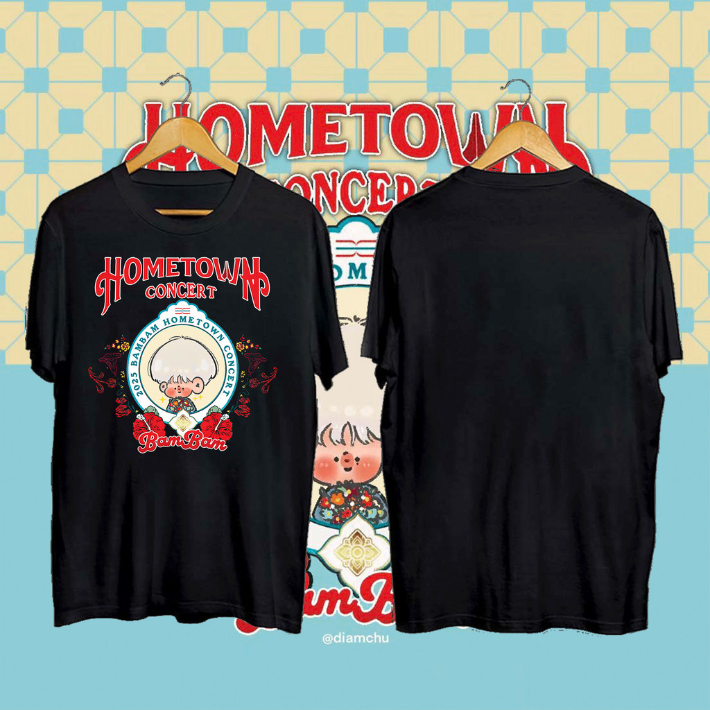 เสื้อยืด BamBam เสื้อยืด 2025 BamBam HOMETOWN Concert in Bangkok ขนาด ผ้าฝ้ายแท้ S-5XL