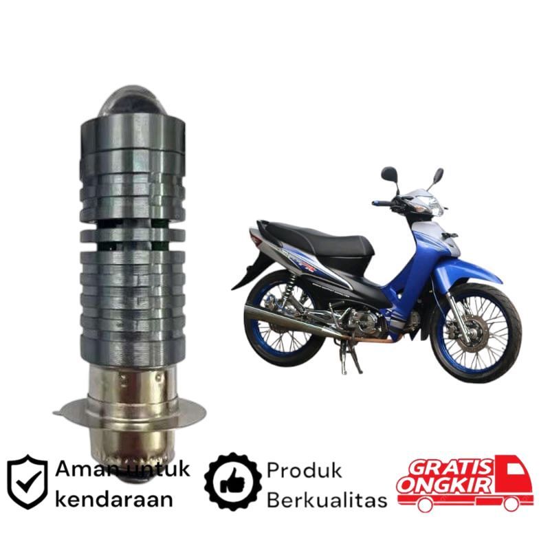 ไฟหน้า LED เลเซอร์ H6 1 ชิ้นสําหรับรถมอเตอร์ไซค์ Honda Supra Fit Koko